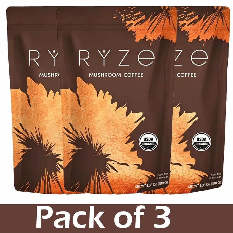 Organic Mushroom Coffee Powder with 6 Adaptogenic Mushroom Daily Instant Coffee for Better Energy Focus Digestion Immunity — image 8