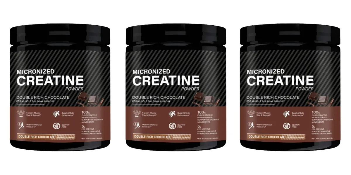 Creatine Monohydrate Powder 10.6 OZ Chocolate Flavor Sports Nutrition Support Athletic Performance Post‑Workout Muscle Recovery
