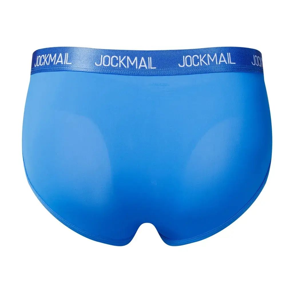 Jockmail メンズ下着ローウエストセクシーなレタースポーツ通気性の夏のアイスシルクブリーフビッグバッグナイロン無地男のパンティー
