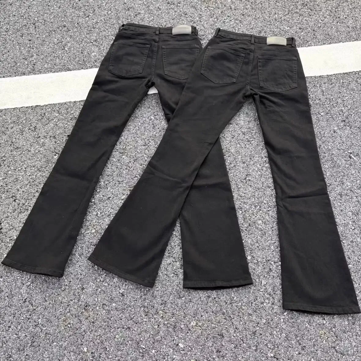 Men's 90s Slim Micro Horn Jeans Street Summer Sweatpants Y2k Pants Thin Boy Bottoms Male Wide Leg Bell-bottom Trousers