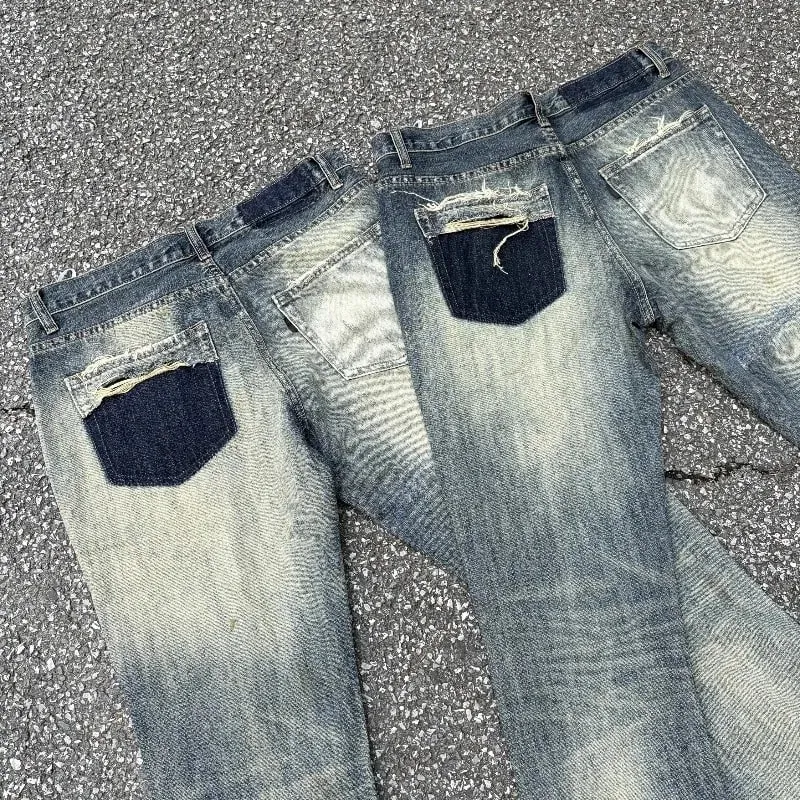 Brand New Undercover Washed Thunderbolt Fit Straight PANT Jeans Cotton Denim Pants Comfort Casual Jeans Size 1 2 3 #E137 — image 5