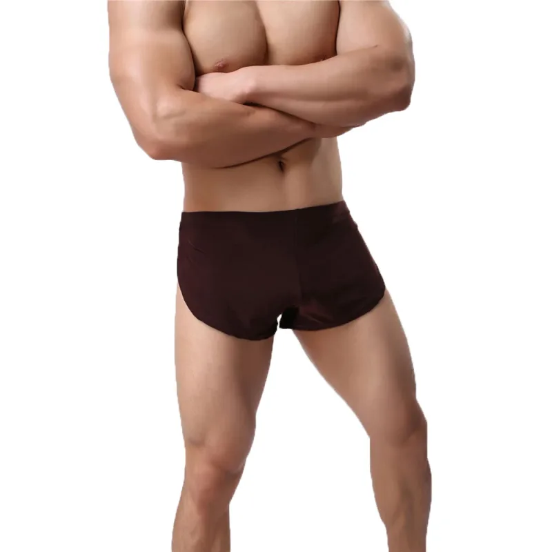Male Panties Underwear Boxers Breathable Men Boxer Pajamas Side Split Underpants Cueca Homem Shorts Sleepwear