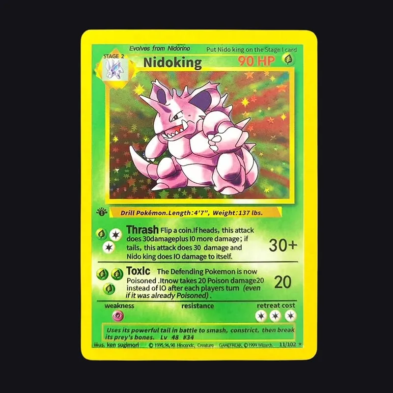 Proxy PKM English GAME 1ST EDITION Charizard Blastoise Venusaur Mewtwo Holo TCG Game Collection Card