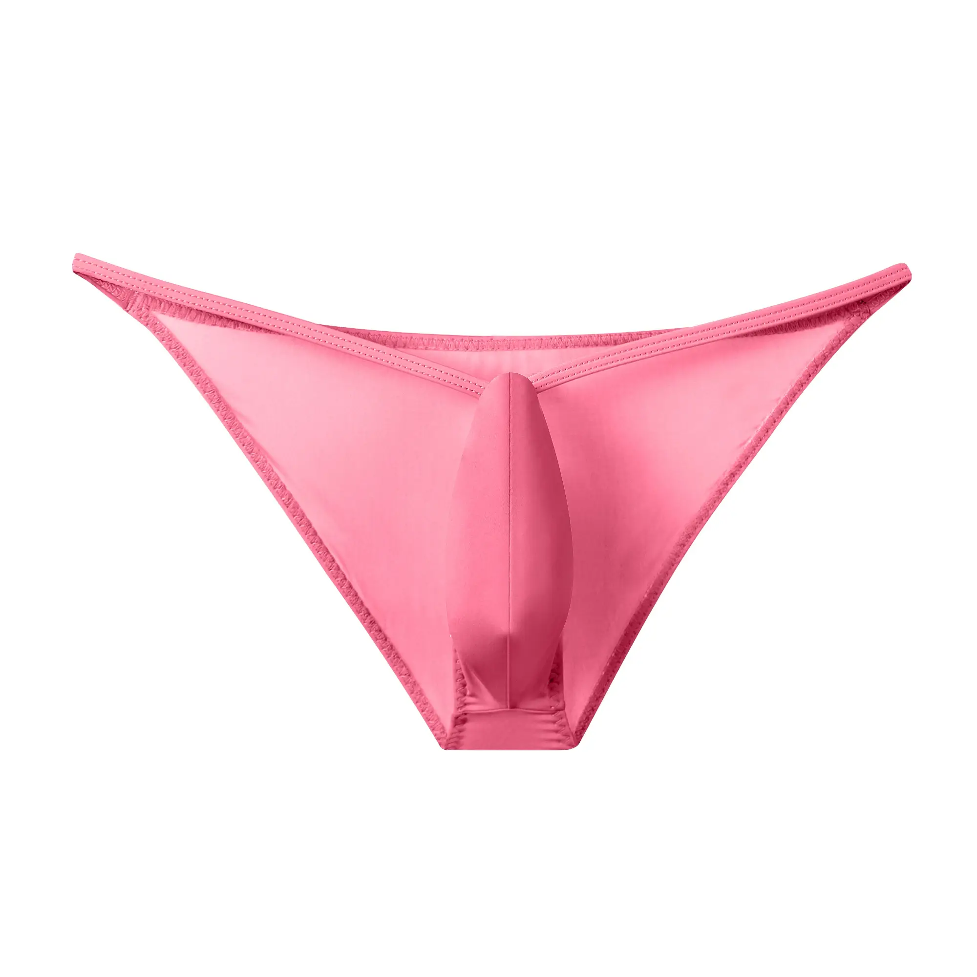 New Novelty Sexy Upturned Men's Briefs Ice Silky Low Rise Thin Belt Underwear Male Stretch Panties Solid Tight Underpants