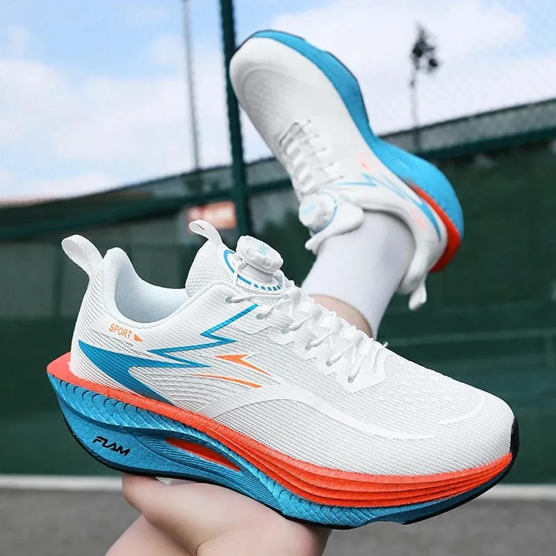 Men Marathon Running Shoes Sports Carbon Board Christmas Breathable Lightweight Women's Comfortable Athletic Nonskid Sneakers — image 3