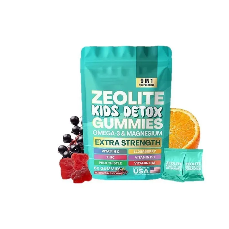 Kids Wellness Gummies with Omega-3 Magnesium Vitamin C Daily Nutritional Support Mixed Berry Flavor 60 Gummies