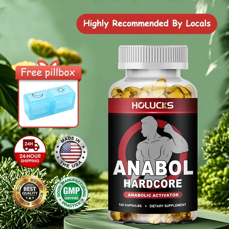 Premium Anabol Muscle Capsules Support Muscle Function Stamina Strength & Steady Body Condition for Regular Athletes