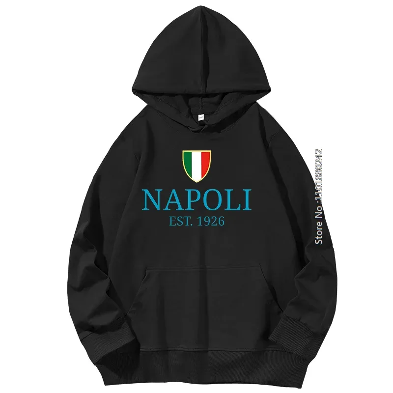 Italy Soccers Champions Napoli Souvenir Graphic Hooded Sweatshirts Spring Autumn New In Hoodies & Sweatshirts Men's Sportswear