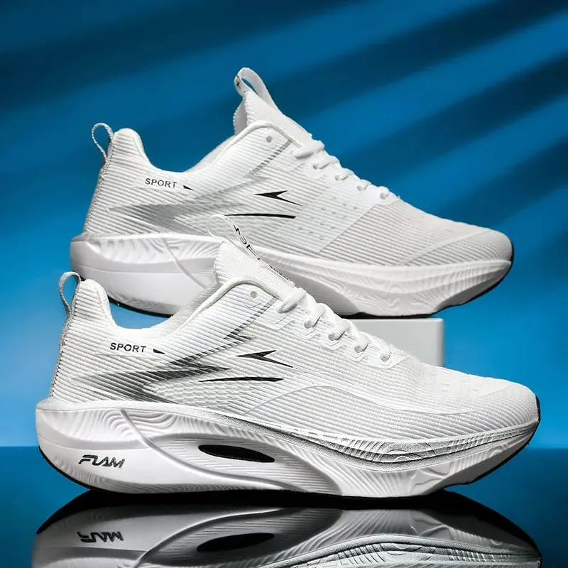 Men Running Shoes Carbon Board Speciality Marathon Sports Breathable Lightweight Women's Comfortable Athletic Nonskid Sneakers — image 14