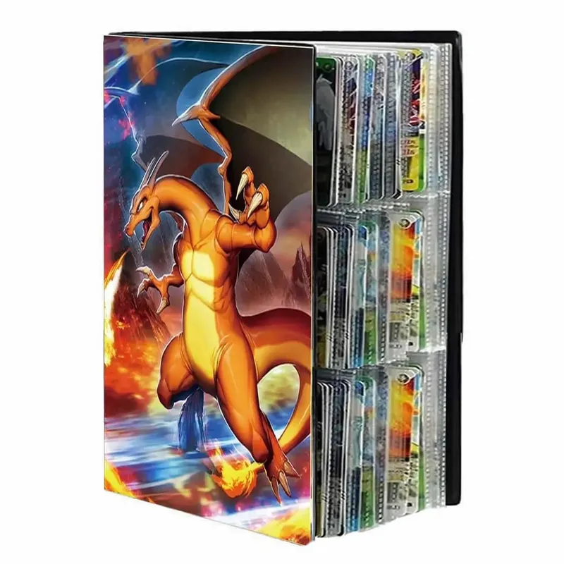 9 Pocket Cards Album Folder Anime Cover Collection Holder Binder Fit For Pokmon YuGiOh TCG Game Sports Football 540 Card Storage — image 15
