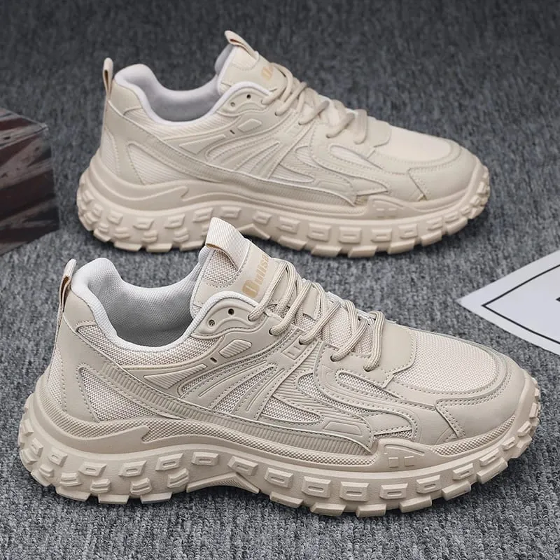 Men Spring Summer Mesh Breathable Wear‑Resistant Casual Versatile White Sneakers Lightweight Student Running Athletic Shoes