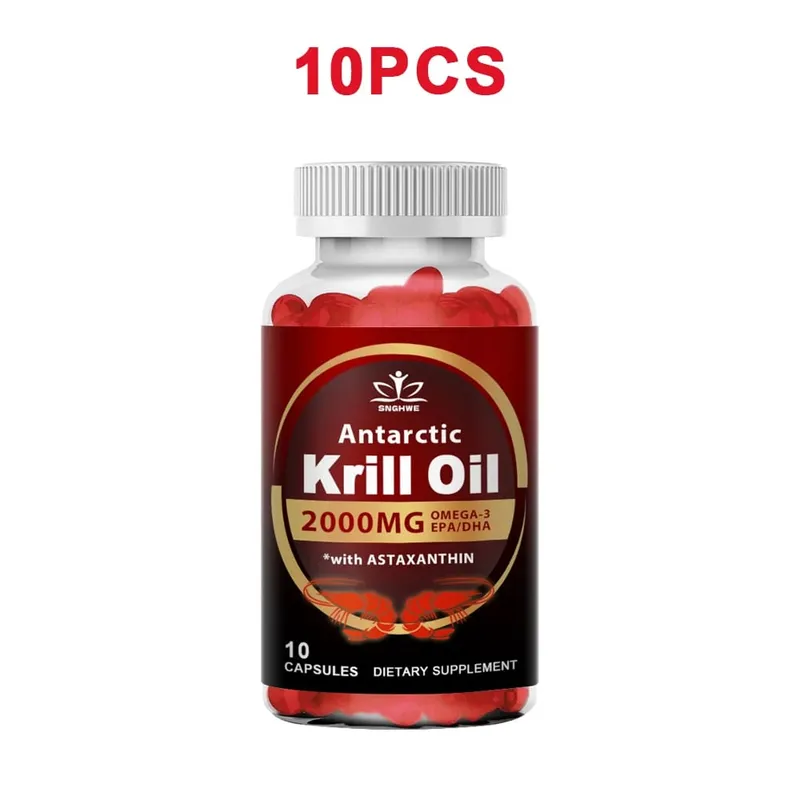 2000 mg d'huile de krill phospholipides oméga-3 EPA et DHA phospholipides et astaxanthine pour le régime de soutien immunitaire et cardiaque des articulations cérébrales — image 11