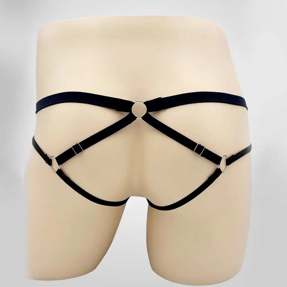 Sexy Underwear Men's G-Strings Exotic Lingerie Panties Sheer Lace Pouch Hollow Out Lace Flower Pattern Adjustable Waistband