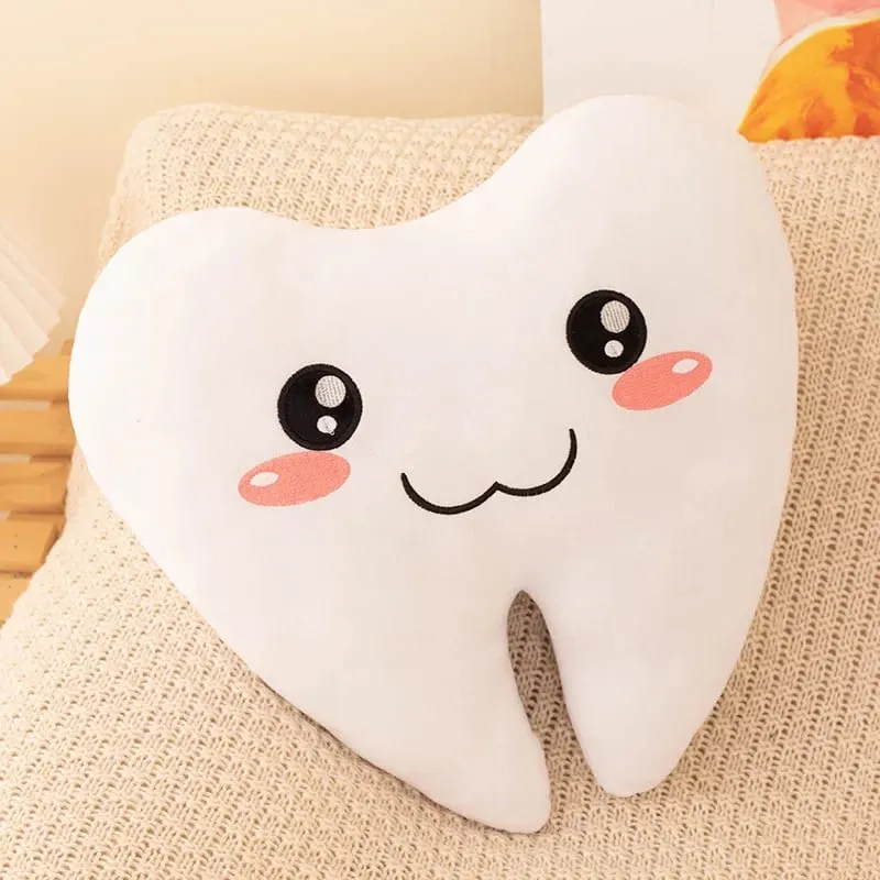 Simulation Lovely Tooth Plush Toys Cute Expression White Teeth Stuffed Soft Pillow Funny Sofa Cushion Gift For Children Gifts
