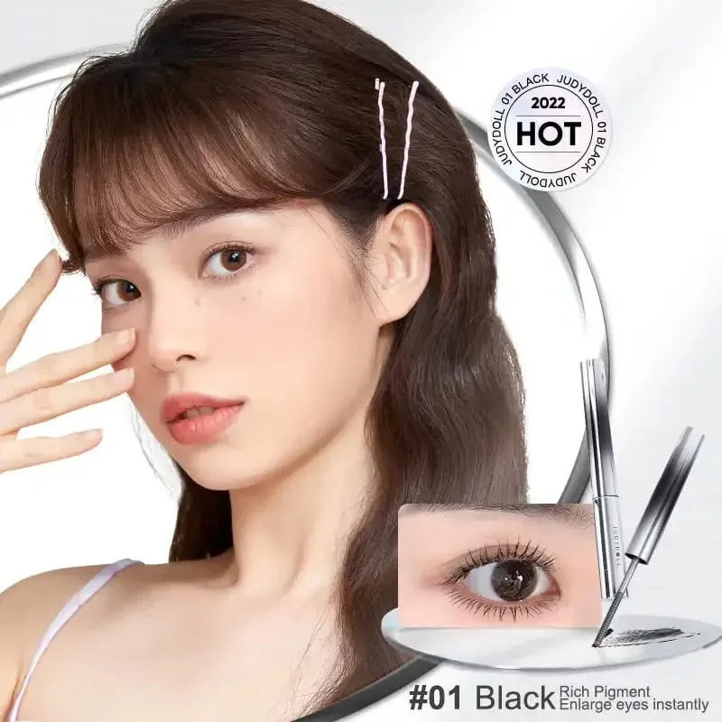 Judydoll Lashes Mascara Mascara impermeabile in fibra di seta Nero Estensioni ciglia lunghe arricciate Occhi sexy Cosmetici per il trucco