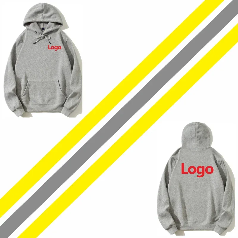Moda impressão de alta qualidade hoodie logotipo personalizado grupo pessoal marca bordado masculino e feminino grosso 100% algodão pullovers velo