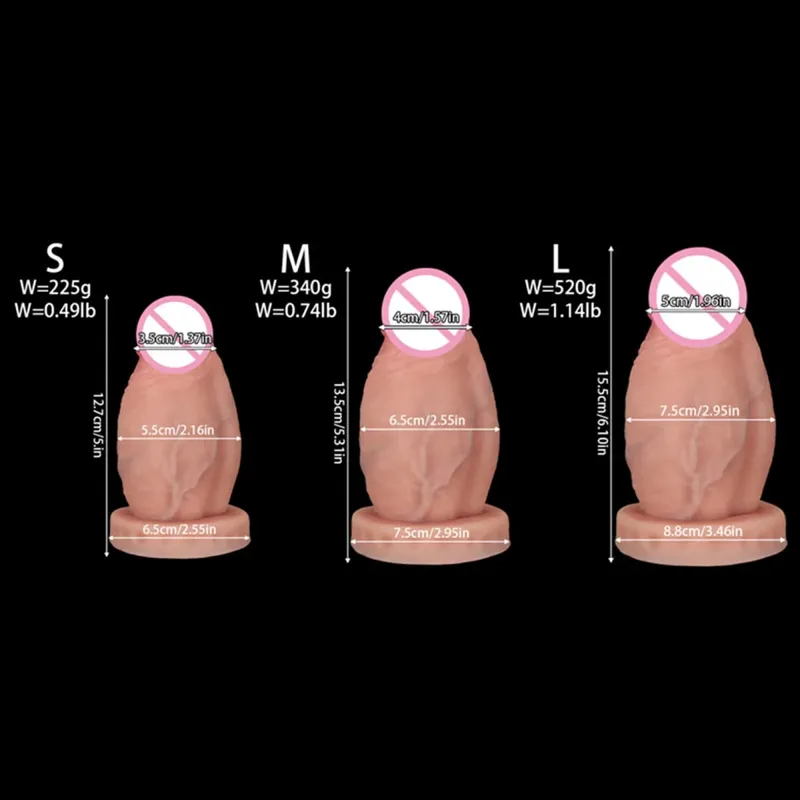 Nuevo realista, grande, enorme, grueso, consolador Anal, tapón Anal, gigante, grande, suave, de silicona, tapón Anal, expansor, entrenamiento, juguetes sexuales para adultos para mujeres — image 17