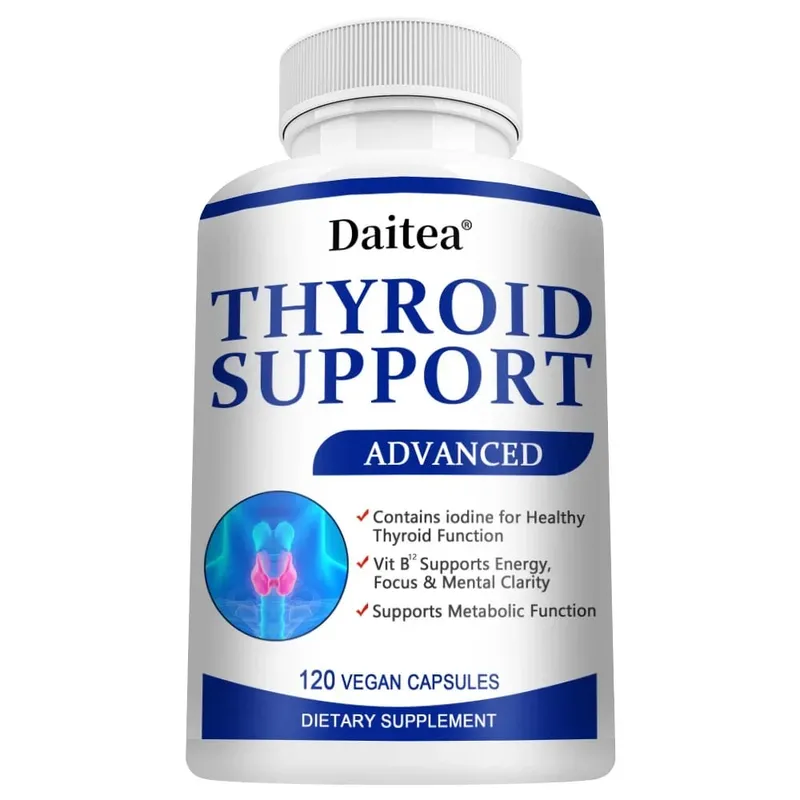 Thyroid Supplement with L-tyrosine Iodine Zinc & Selenium - Promotes Memory Cognitive Thyroid Health and Metabolism NON-GMO