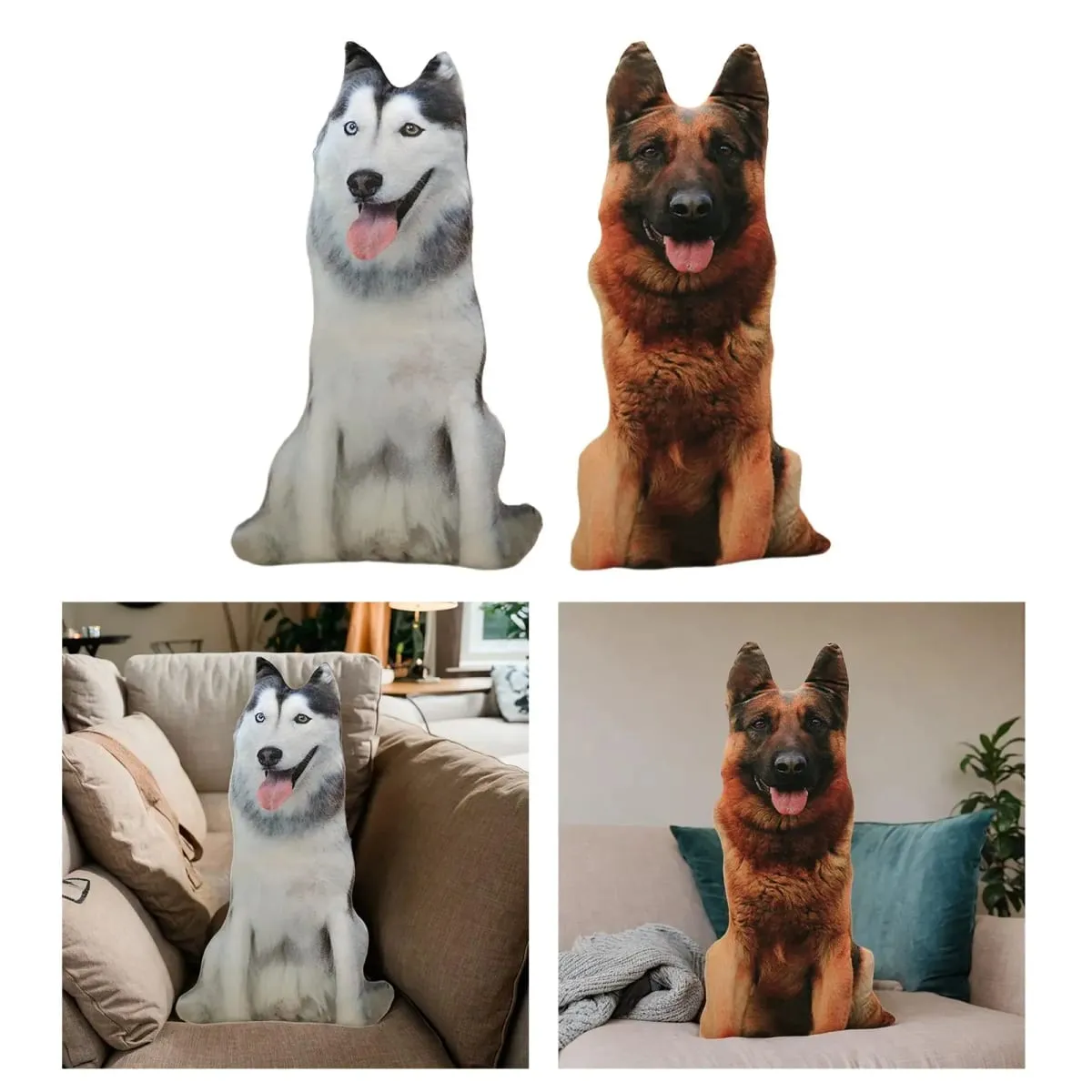 3D Dog Throw Pillow Animal Throw Cushion Pillow for Sofa Bed Office — image 6