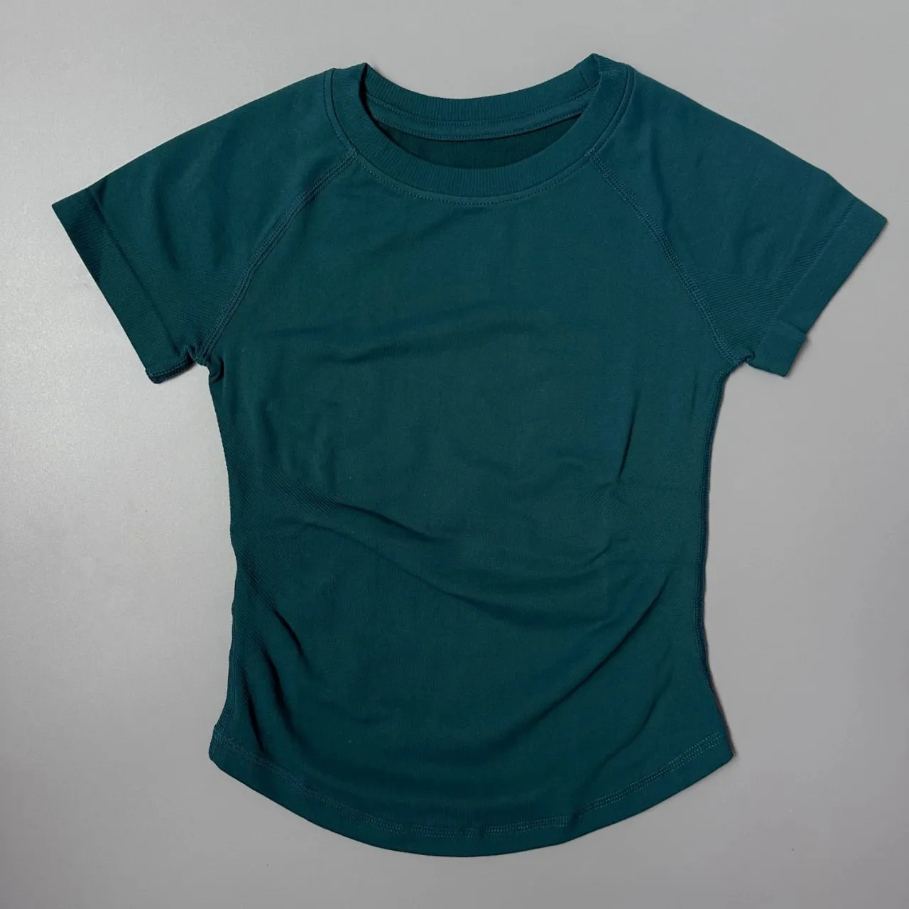 Women Elastic Slim Short Sleeve T-Shirt Soft Breathable Casual Top for Gym Yoga Jogging Fitness Daily Wear — image 20