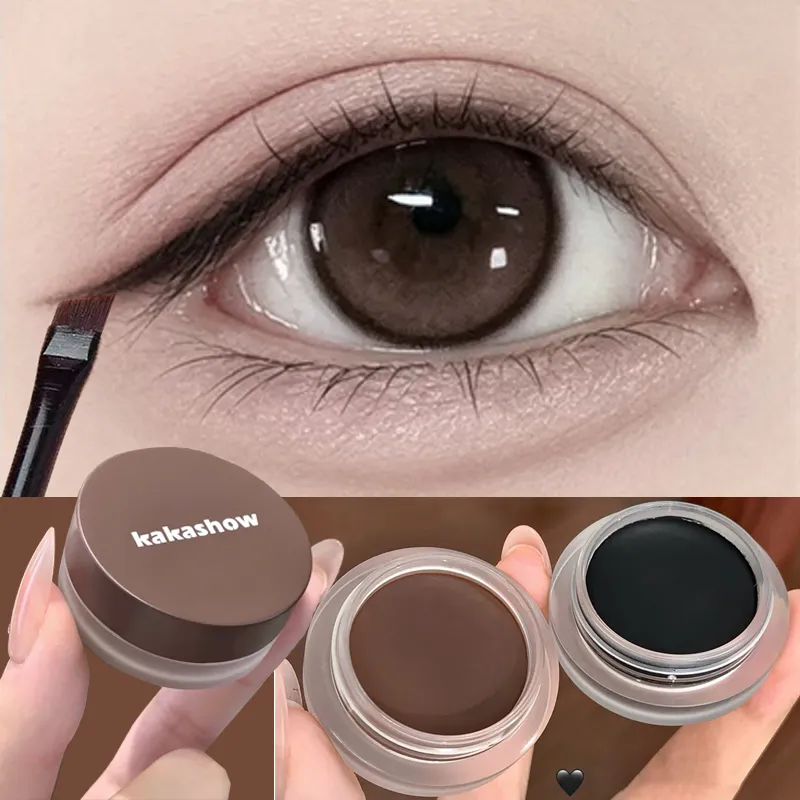 Matte Black Eyeliner Cream Waterproof Big Eyes Beauty Cosmetic Long Lasting Smooth Brown Eyeliner Gel Eyeshadow Eye Liner Makeup — image 1