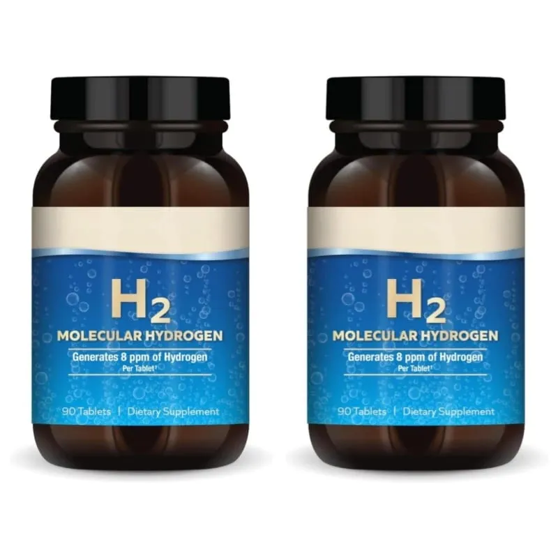 H2 Molecular Hydrogen - Supports Healthy Aging Cellular Energy & Brain Health - with Elemental Magnesium 90 Tablets