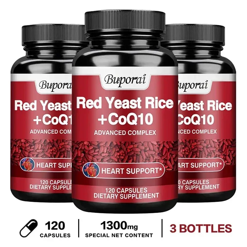 Red Yeast Rice with CoQ10 Supplement - Antioxidant Support for Energy and Heart HealthSupplementsSupplements