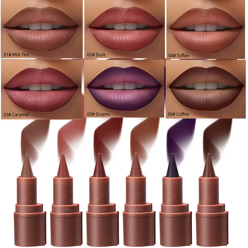 Lakerain Lip Liner Matte Nero Marrone Velluto Rossetto Impermeabile Non appiccicoso Contouring Tinta Lipliner Pastello Trucco labbra — image 2