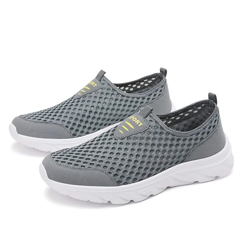 Letvægts mænd Fritidssko Åndbar Slip on Herre Casual sneakers Anti-slip mænds Flats Outdoor Walking Sko Størrelse 39-46