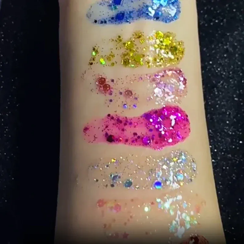 Gel à paillettes pour le visage et les yeux, crème scintillante pour scène, fête, maquillage coloré, lèvres, cheveux, ongles, cosmétique, Festival, fard à paupières, 40ML