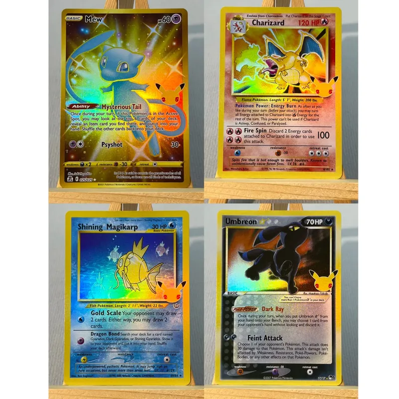 MEW PTCG13-003 Tcg proxy PKM Cards Charizard ex Bulbasaur Charmeleon Rare Collection Battle Toys Gifts for Hobbies home play