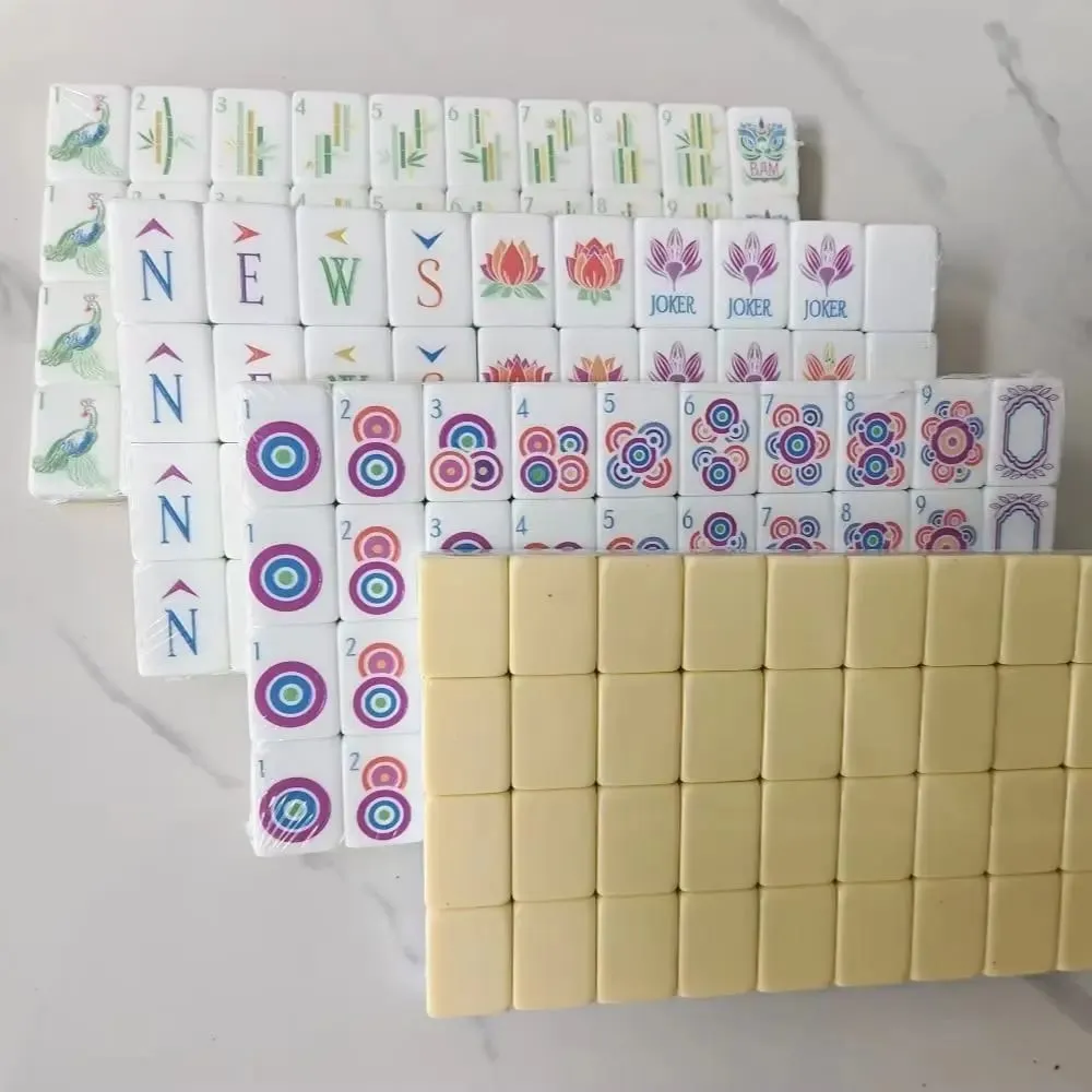 Customizable American Mahjong Sets 160 Tiles 4-Layer Acrylic Mah Jongg Surprise Gifts Mahjong Portable Travel Family Party Games — image 3