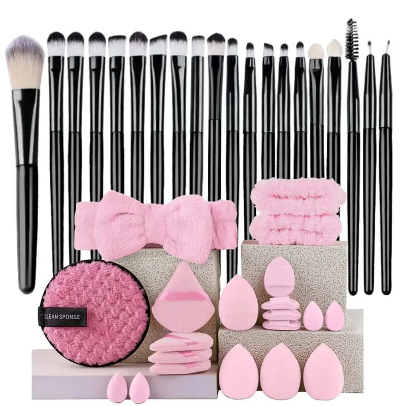 20pcs Makeup Brush Set Soft Fluffy Cosmetic Foundation Powder Eyeshadow Kabuki Blending Make Up Brush Beauty Tool Makeup Sponge — image 17