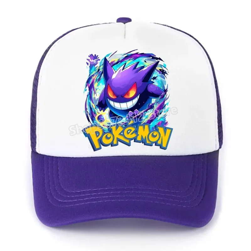 Pokemons Baseball Cap Pikachu Charizard Gengar cartoon Peaked Hat Kid Adult Summer Outdoor Sport Hat Boy Casual Fashion Cap Gift — image 8