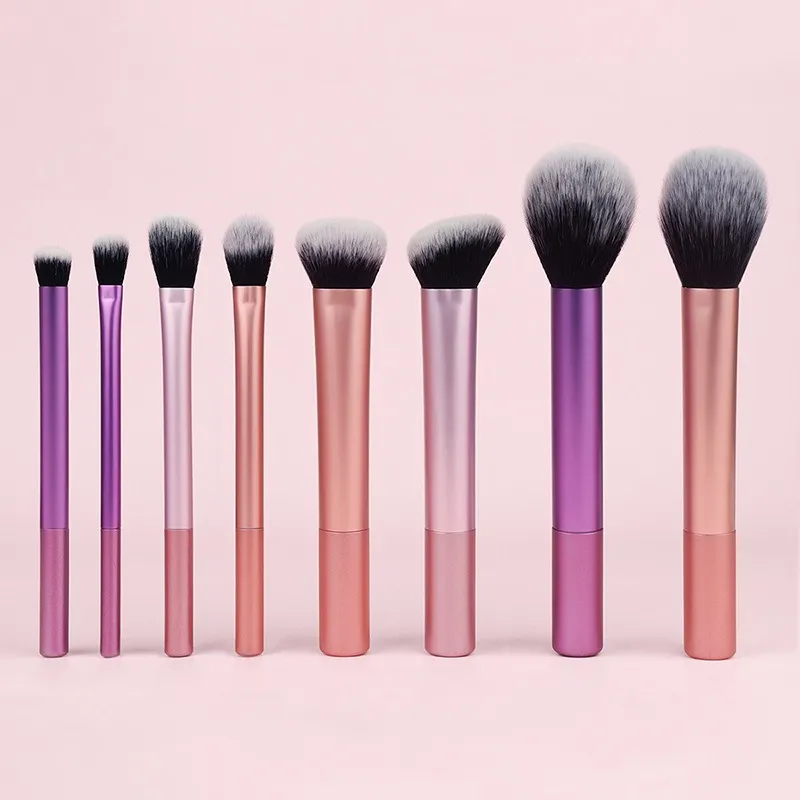 Makeup Brush Kit Soft 8pcs Synthetic Hair Make Up Brushes Foundation Blush Eyeshadow Cosmetic Makeup Tools — image 2