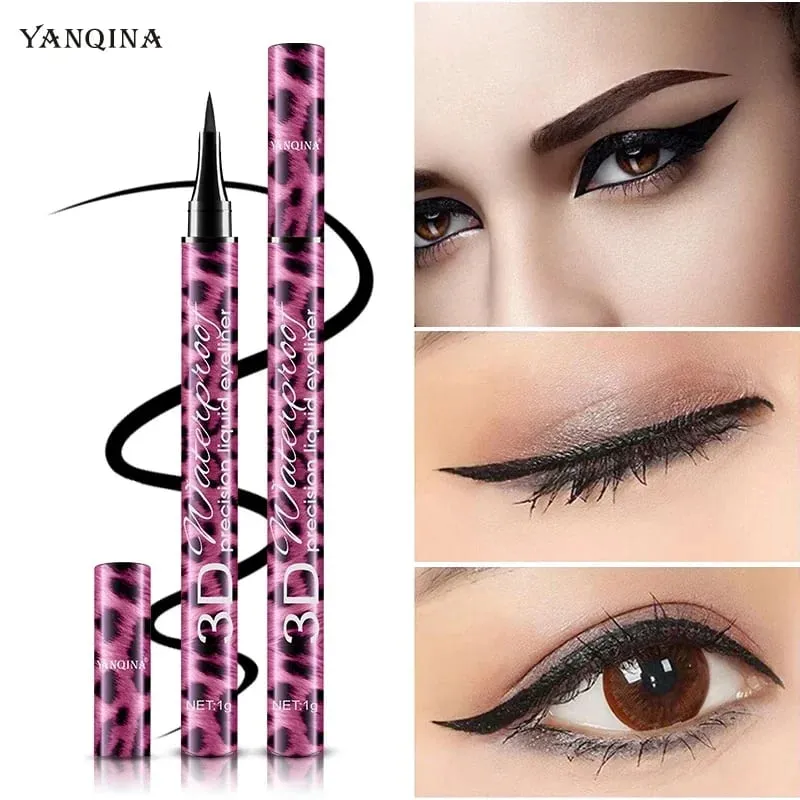 Liquid Eyeliner Pencil+4D Waterproof Mascara Set Cosmetics Eye Liner Thick Curling Mascara Eyebrow Pencil Eyes Makeup — image 4