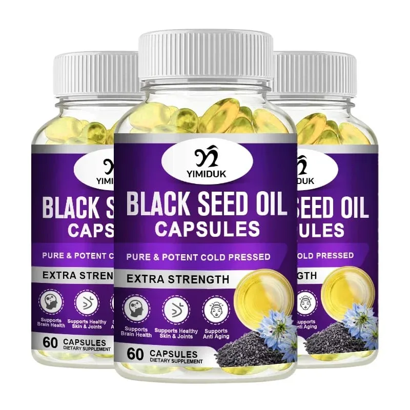 Yimiduk Premium Black Seed Oil Supplement for Overall Wellness & Vitality Joint & Brain Health & Immune System Anti Aging — image 8