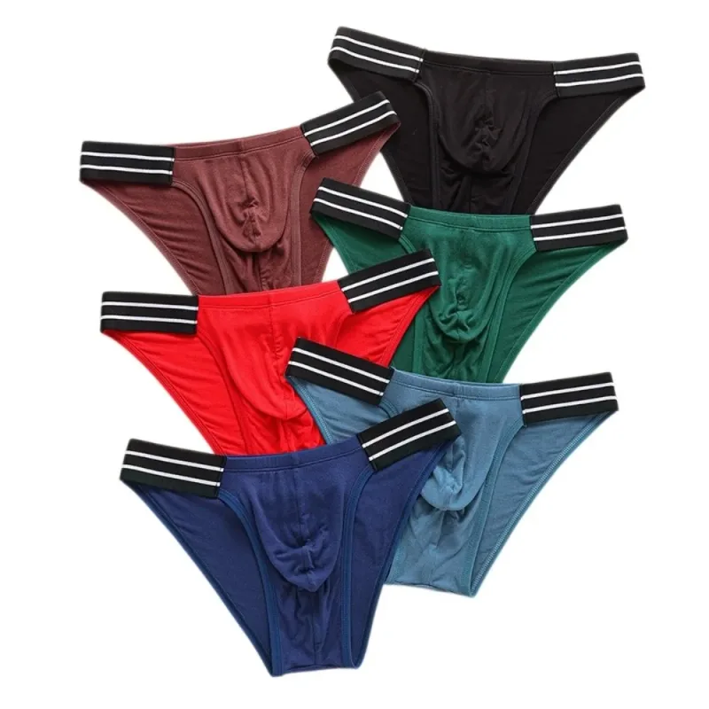 Lingerie heren driehoekige slipje midden taille ademend heren dunne slips streep groot formaat ondergoed voor heren vier seizoenen