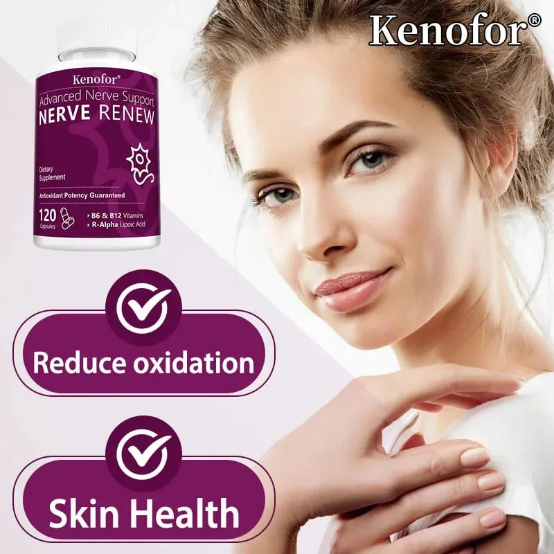 Nerve Renew Advanced Nerve Support - 300mg R-Alpha Lipoic Acid - Supports Brain Skin Nervous System Health and Antioxidants — image 2