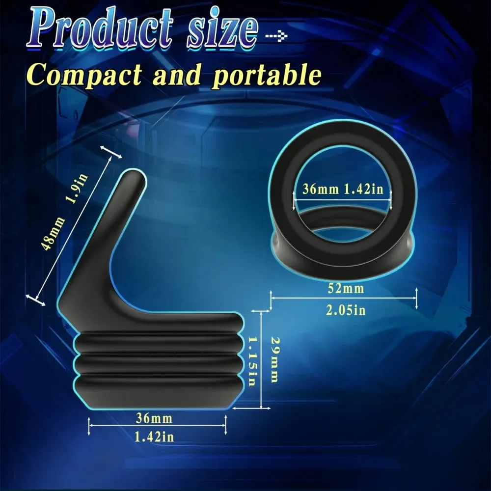 High Quality Silicone Penis Ring for Semen Delay Erection Enlarger Rings Rubber Cock Sex Toys Scrotal Bondage Ring for Testicles