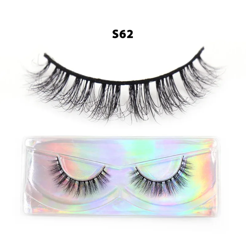 Short Natural 3D Mink Lashes Fluffy Wispy Fake Eyelashes Crisscross False Lashes Eyelash Extension Makeup — image 31