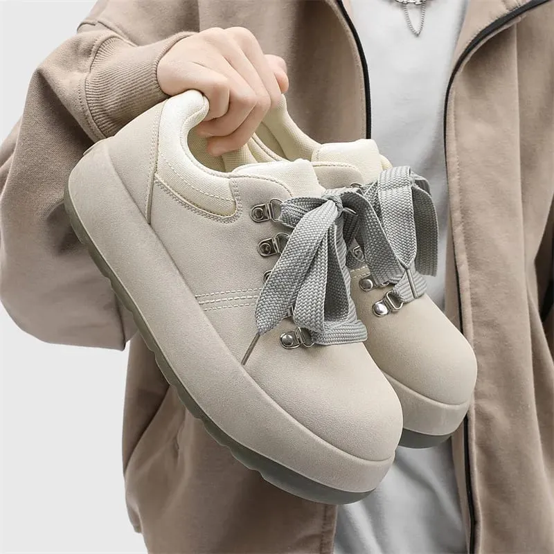 Baskets épaisses de haute qualité pour hommes, chaussures de Skate à bout surdimensionné, espadrilles décontractées, chaussures à plateforme confortables pour étudiants