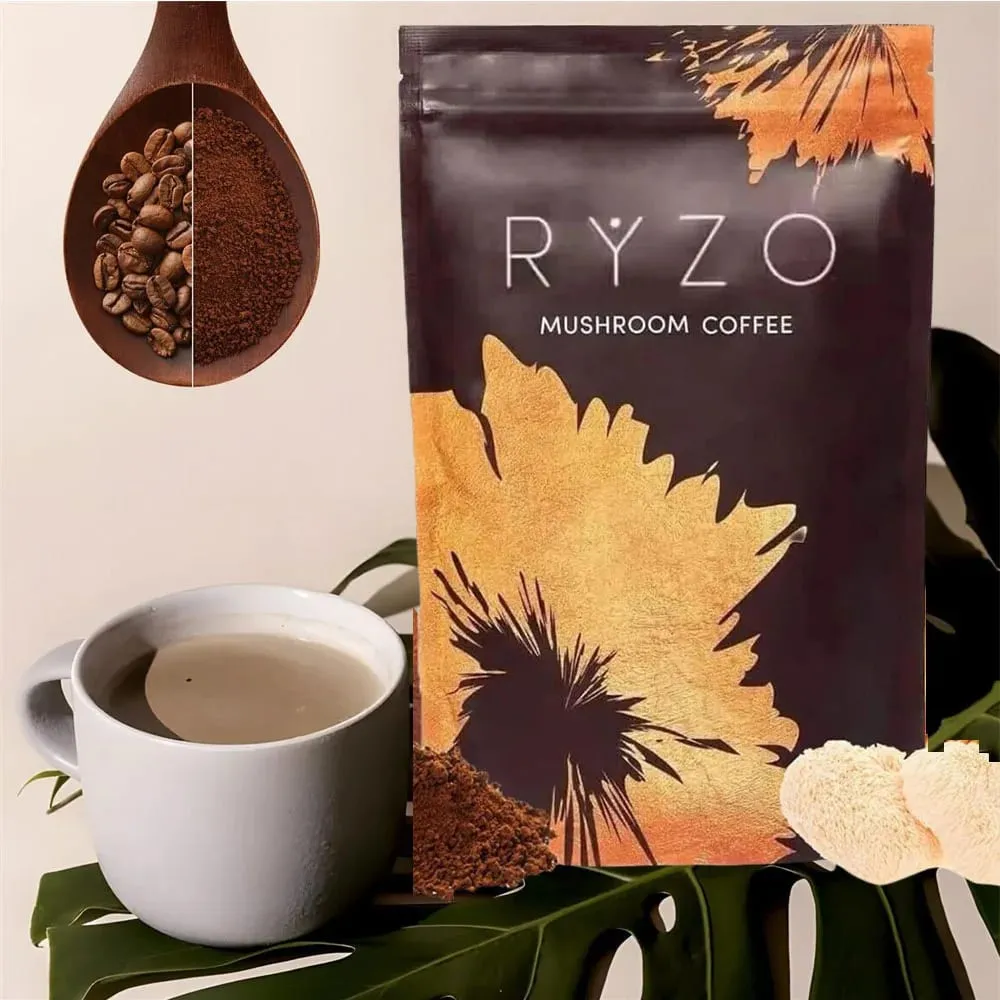 Organic Mushroom Coffee with 6 Types Adaptogenic Mushrooms MCT Oil Daily Brewing Use Smooth Flavor Beverage health support — image 1