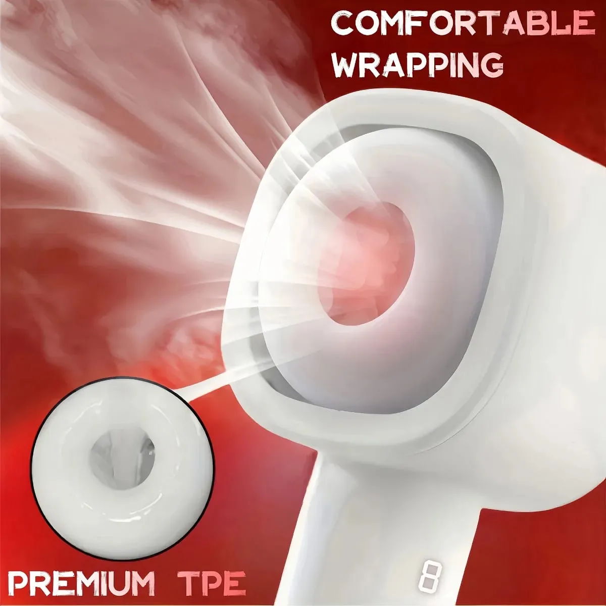 8 Powerful Automatic Telescopic Double Head Clip Vacuum Cup Male Masturbator Adult Sex Toys for Men Blowjob Stimulation Vibrator