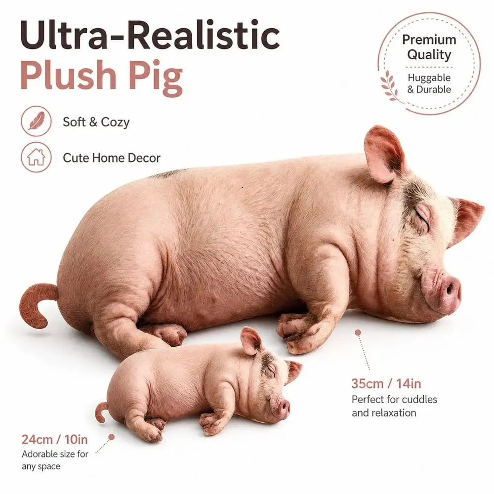 Plush Material Animal Body Pillow PP Cotton Filled Soft Texture Animal Cushion Doll Toys Cute Design 40cm Size