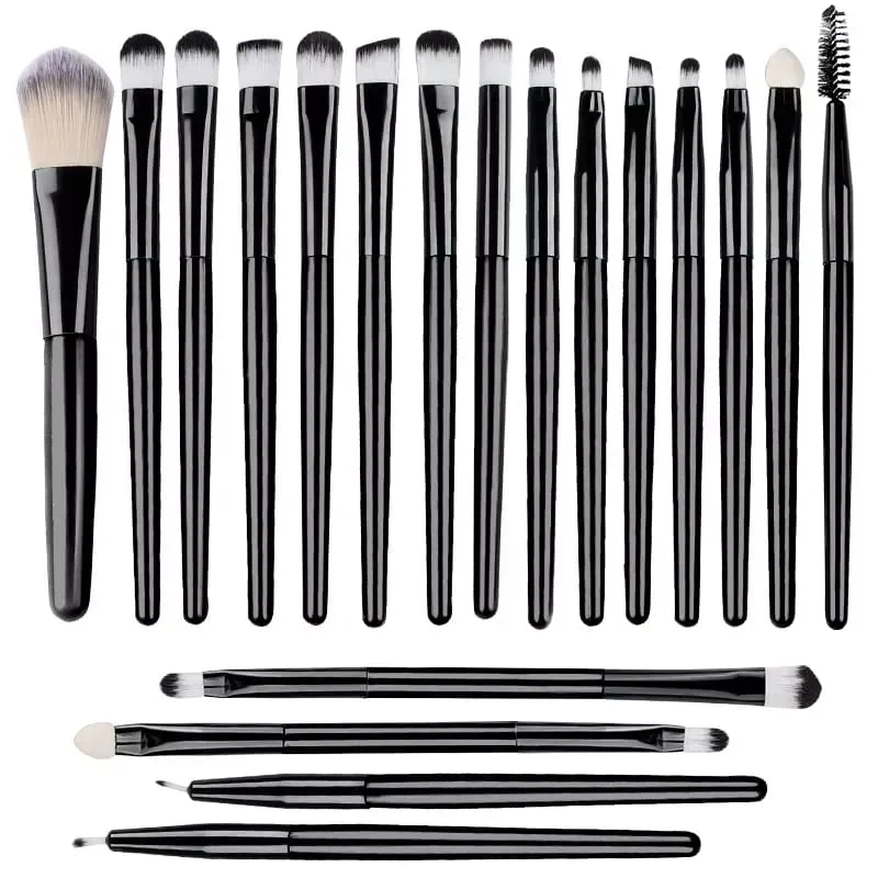 20Pcs Professional Makeup Brushes Set Soft Synthetic Hair Cosmetic Brush for Foundation Eyeshadow Eyebrow Eyeliner Blending Make