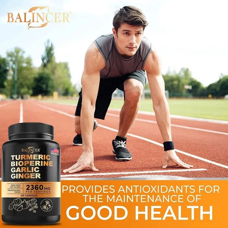 Turmeric Curcumin Capsules - Ginger Garlic & Black Pepper Natural Antioxidant for Joint Mobility Digestive & Immune Wellness — image 5