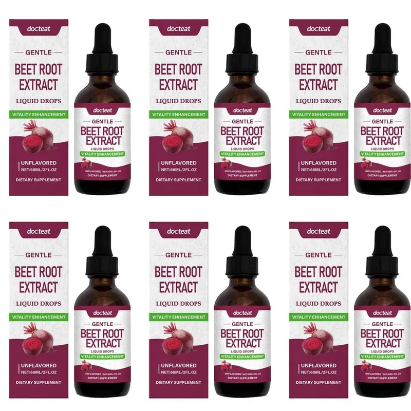 Docteat Beet Root Extract Liquid Drops Unflavored Supports Cardiovascular Health Supports Physical Activity Performance 60 ML