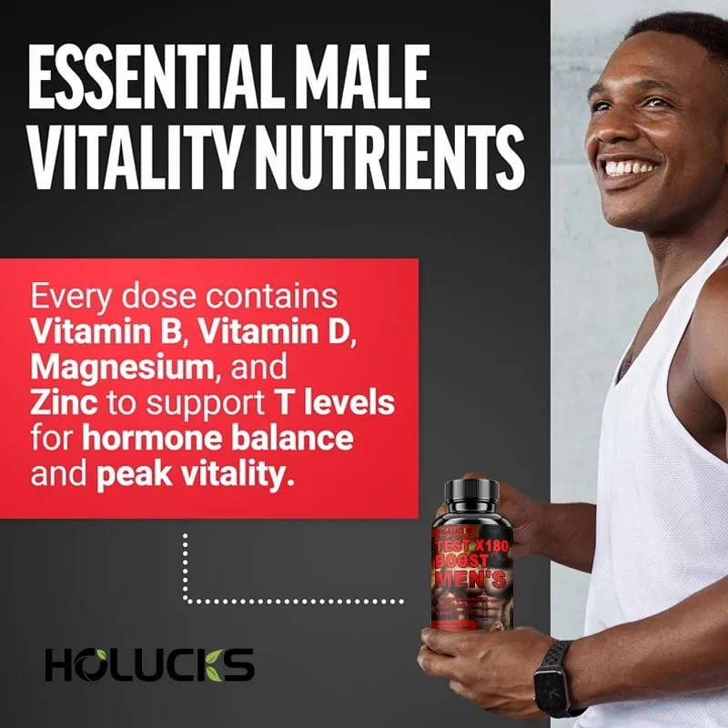 Test X180 Ignite Total Testosterone Booster for Men with Fenugreek Seed Build Lean Muscle Improve Energy & Performance