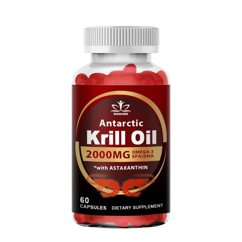 2000 mg d'huile de krill phospholipides oméga-3 EPA et DHA phospholipides et astaxanthine pour le régime de soutien immunitaire et cardiaque des articulations cérébrales — image 12